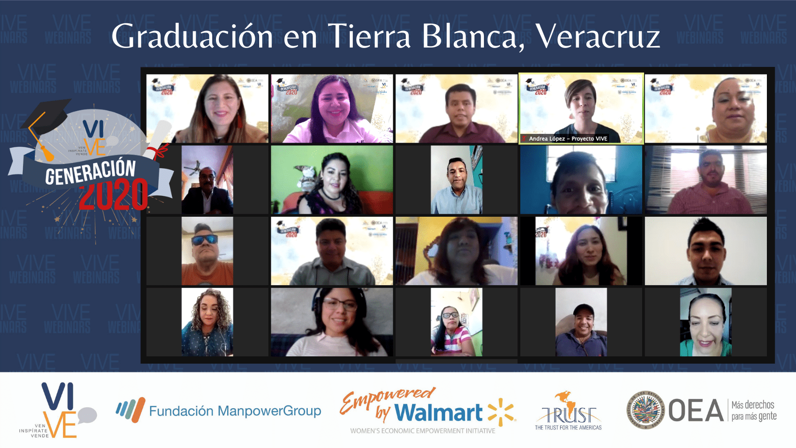 Tierra Blanca, sumó esfuerzos con The Trust for the Americas para capacitar a 22 personas a través del Proyecto VIVE