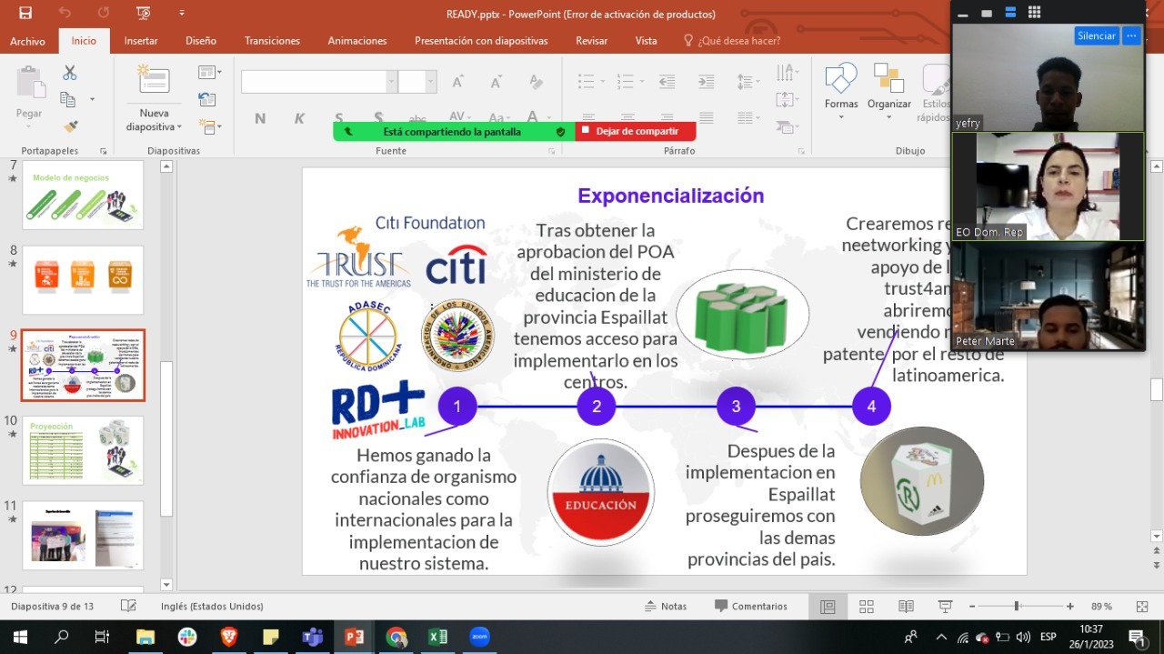 Yefry Nuñez, beneficiario del DIA Lab RD, avanza con su emprendimiento READY Recycling