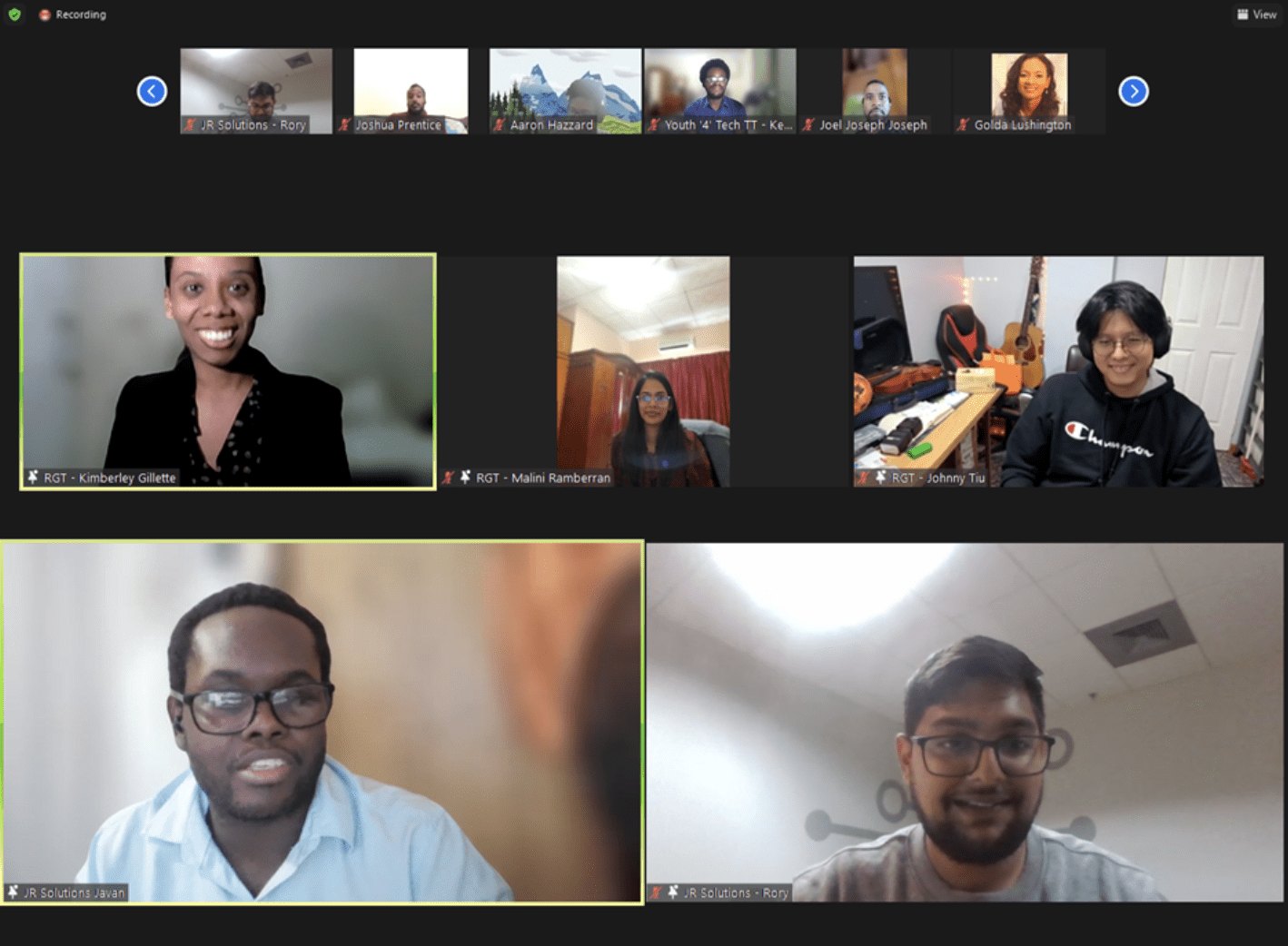 Participants at the “Tech 4 TT” Hackathon